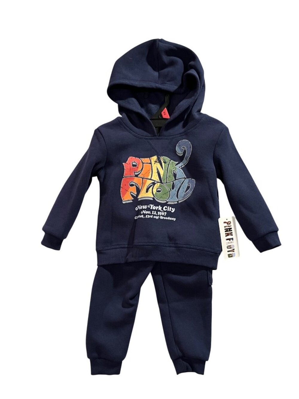 NWT Pink Floyd Toddler 18 Month Navy Blue Hoodie & Jogger 2-Piece Set